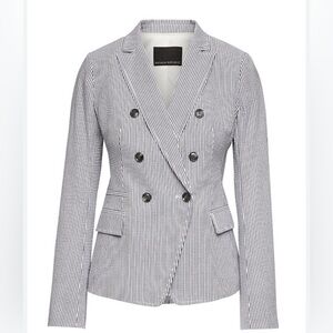 Banana Republic Women's Striped Double-Breasted Blazer